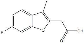 (6-Fluoro-3-Methyl-benzofuran-2-yl)-acetic acid Struktur