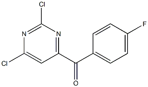 2,6-二氯-4-(4-氟苯甲酰基)嘧啶, , 结构式