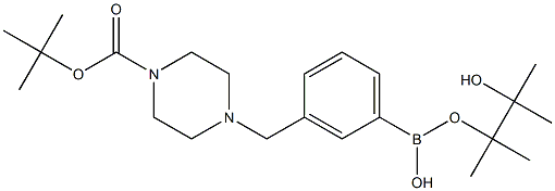 3-(4-BOC-1-哌啶基甲基)苯硼酸频哪酯, , 结构式