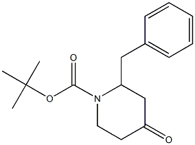 tert-butyl 2-benzyl-4-oxopiperidine-1-carboxylate Struktur