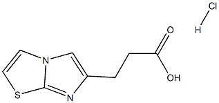 3-Imidazo[2,1-b][1,3]thiazol-6-ylpropanoic acid hydrochloride Struktur