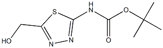 tert-butyl 5-(hydroxyMethyl)-1,3,4-thiadiazol-2-ylcarbaMate Struktur