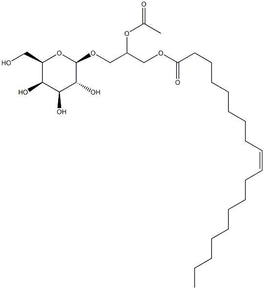 1-O-Oleoyl-2-O-acetyl-3-O-(b-D-galactopyranosyl) syn-glycerol Structure