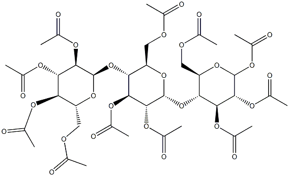 D-Maltotriose undecaacetate Struktur