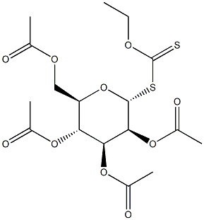 2,3,4,6-Tetra-O-acetyl-a-D-mannopyranosyl ethylxanthate 结构式