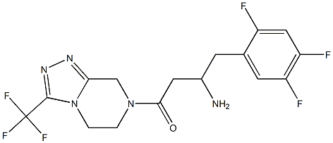 3-amino-1-[3-(trifluoromethyl)-5,6,7,8-tetrahydro-1,2,4-triazolo[4,3-A]pyrazin-7-yl] -4-(2,4,5-trifluorophenyl)butan-1-one Struktur