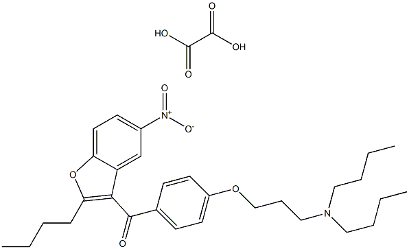 2-butyl-3-(4-(3-dibutylaminopropoxy)benzoyl)-5-nitrobenzofuran oxalate Struktur