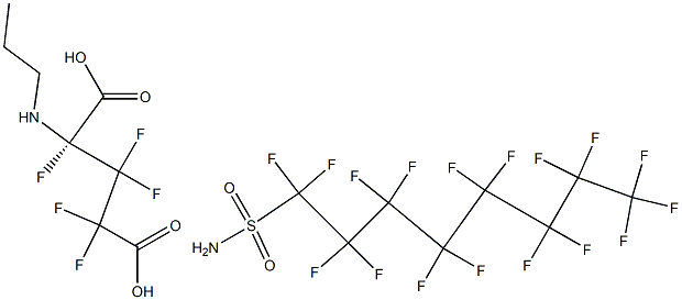 N-丙基-全氟辛基磺酰氨谷氨酸钾,,结构式