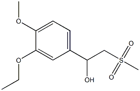 1-(3-ethoxy-4-methoxyphenyl)-2-(methylsulfonyl)ethan-1-ol Struktur