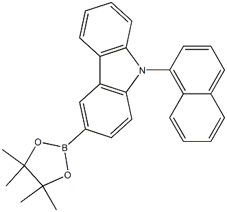 9-(naphthalen-1-yl)-3-(4,4,5,5-tetramethyl-1,3,2-dioxaborolan-2-yl)-9H-carbazole Structure