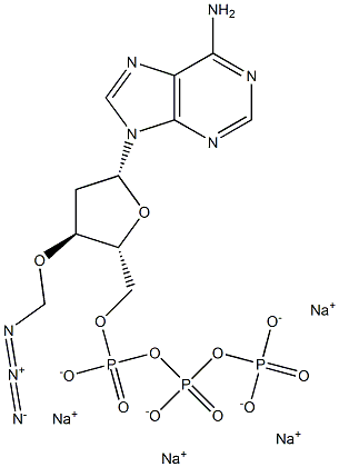 3'-O-Azidomethyl 2'-deoxyadenosine 5'-O-triphosphate sodium salt 结构式