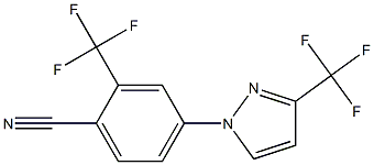 2-(trifluoromethyl)-4-(3-(trifluoromethyl)-1H-pyrazol-1-yl)benzonitrile Structure