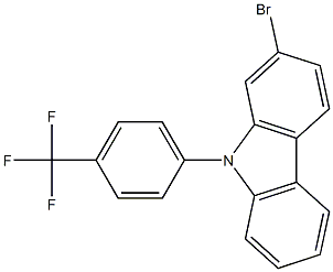 2-bromo-9-(4-(trifluoromethyl)phenyl)-9H-carbazole Struktur