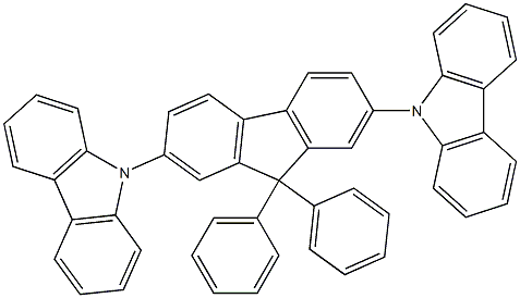 9,9'-(9,9-diphenyl-9H-fluorene-2,7-diyl)bis(9H-carbazole) Structure