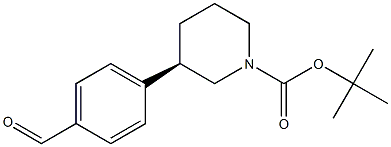 tert-butyl (R)-3-(4-formylphenyl)piperidine-1-carboxylate Structure
