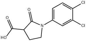 3-Pyrrolidinecarboxylic acid, 1-(3,4-dichlorophenyl)-2-oxo- Struktur