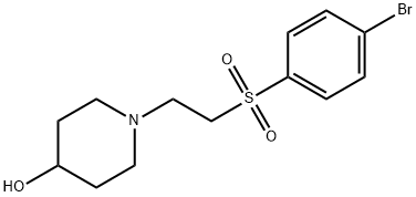 1-[2-(4-bromobenzenesulfonyl)ethyl]piperidin-4-ol 结构式