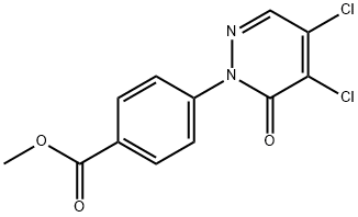 4-(4,5-二氯-6-氧代-1,6-二氢哒嗪-1-基)苯甲酸甲酯, 1000930-84-6, 结构式