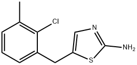 5-[(2-chloro-3-methylphenyl)methyl]-2,3-dihydro-1,3-thiazol-2-imine 结构式