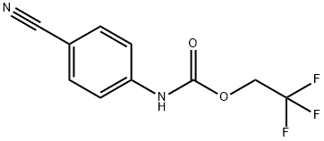 2,2,2-trifluoroethyl N-(4-cyanophenyl)carbamate Struktur