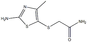2-[(2-氨基-4-甲基-1,3-噻唑-5-基)硫基]乙酰胺 结构式