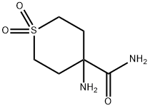 4-氨基四氢-2H-噻喃-4-甲酰胺1,1-二氧化物, 1001426-47-6, 结构式