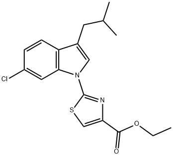 1002095-69-3 ethyl 2-[6-chloro-3-(2-methylpropyl)-1H-indol-1-yl]-1,3-thiazole-4-carboxylate