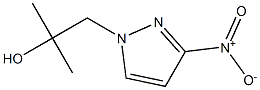 2-甲基-1-(3-硝基-1H-吡唑-1-基)丙-2-醇, 1003013-26-0, 结构式