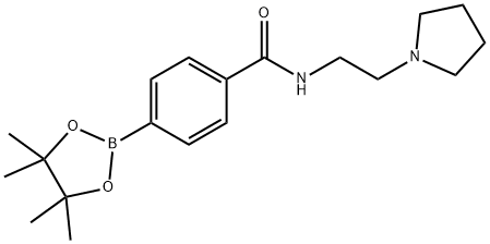 N-(2-PYRROLIDIN-1-YL-ETHYL)-4-(4,4,5,5-TETRAMETHYL-[1,2,3]DIOXABOROLAN-2-YL)-BENZAMIDE,1003575-20-9,结构式