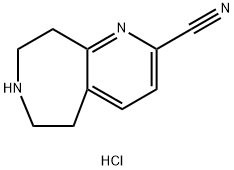 5H,6H,7H,8H,9H-pyrido[2,3-d]azepine-2-carbonitrile dihydrochloride,1003587-73-2,结构式