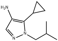 5-环丙基-1-(2-甲基丙基)-1H-吡唑-4-胺 结构式