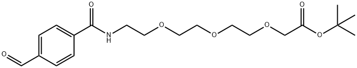tert-Butyl 1-(4-formylphenyl)-1-oxo-5,8,11-trioxa-2-azatridecan-13-oate Structure