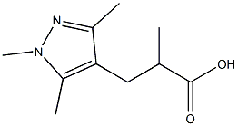 2-methyl-3-(trimethyl-1H-pyrazol-4-yl)propanoic acid 结构式