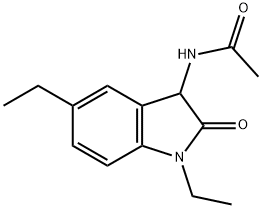 Acetamide,  N-(1,5-diethyl-2,3-dihydro-2-oxo-1H-indol-3-yl)- 化学構造式