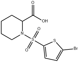 1-[(5-溴噻吩-2-基)磺酰基]哌啶-2-羧酸,1008571-93-4,结构式