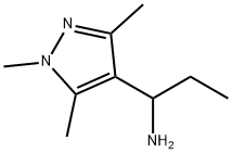 1-(三甲基-1H-吡唑-4-基)丙-1-胺 结构式