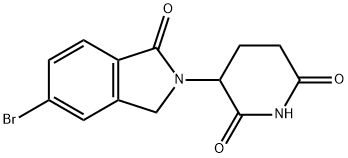 3-(5-Bromo-1-oxoisoindolin-2-yl)piperidine-2,6-dione Struktur