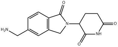 3-[5-(氨甲基)-1-氧代异吲哚啉-2-基]哌啶-2,6-二酮, 1010100-28-3, 结构式