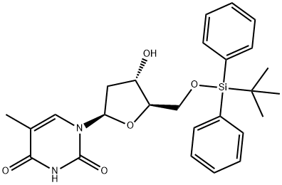 5'-O-tert-Butyldiphenylsilyl-thymidine Structure