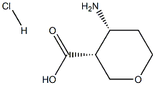 (3R,4R)-4-aminotetrahydro-2H-pyran-3-carboxylic acid hydrochloride Structure