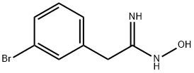 2-(3-ブロモ-フェニル)-N-ヒドロキシ-アセトアミジン 化学構造式