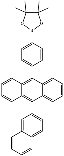 4,4,5,5-Tetramethyl-2-[4-(10-naphthalen-2-yl-anthracen-9-yl)-phenyl]-[1,3,2]dioxaborolane 结构式
