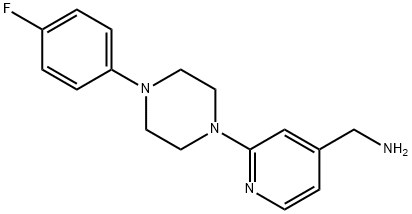 {2-[4-(4-fluorophenyl)piperazin-1-yl]pyridin-4-yl}methanamine Structure