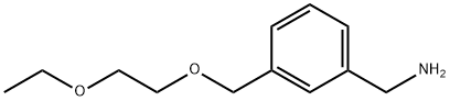{3-[(2-ethoxyethoxy)methyl]phenyl}methanamine Structure