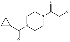 2-chloro-1-(4-cyclopropanecarbonylpiperazin-1-yl)ethan-1-one,1018304-01-2,结构式