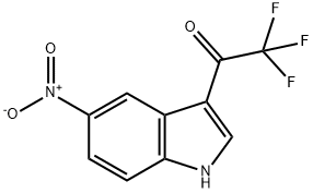 2,2,2-Trifluoro-1-(5-nitro-3-indolyl)ethanone Struktur
