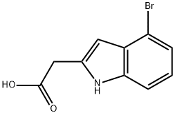 2-(4-BROMO-1H-INDOL-2-YL)ACETIC ACID, 1018635-67-0, 结构式