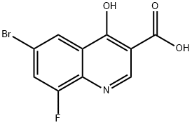 6-bromo-8-fluoro-4-hydroxyquinoline-3-carboxylic acid Structure