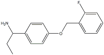 1-{4-[(2-fluorophenyl)methoxy]phenyl}propan-1-amine Struktur