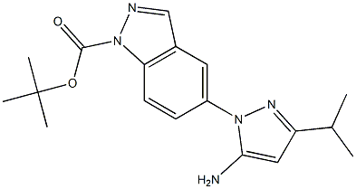 tert-butyl 5-(5-amino-3-isopropyl-1H-pyrazol-1-yl)-1H-indazole-1-carboxylate,1020173-63-0,结构式